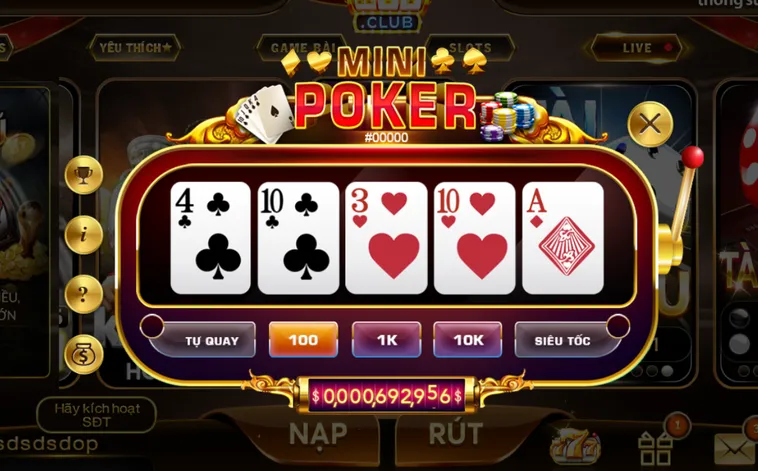 Cách Quay Minigame Mini Poker Tại HitClub Nổ Hũ Jackpot Cực Khủng 2026