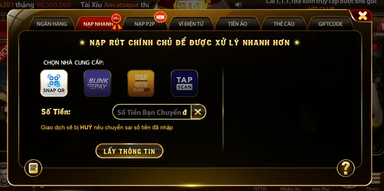 Nạp Rút Nhanh Chính Chủ Tại HitClub Uy Tín