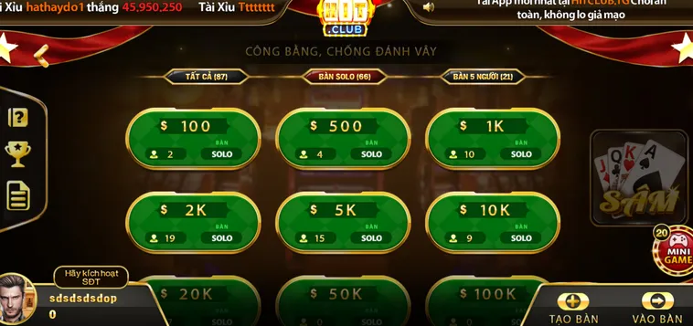 Sâm Lốc Tại HitClub Đỉnh Cao So Tài Trí Tuệ Và Chiến Thuật Chinh Phục Bàn Cược Hào Hùng